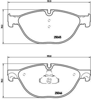 Колодки гальмівні дискові передні, BMW 5 (F10, F07), 6 (F06, F13), 7 (F01-F04) 08- BREMBO P06076