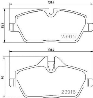 Комплект гальмівних колодок передній BREMBO P06091