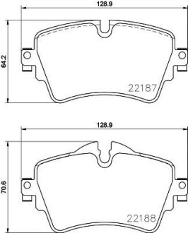 Комплект гальмівних колодок передній BREMBO P06092