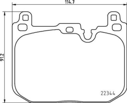 Комплект гальмівних колодок передній BREMBO P06097