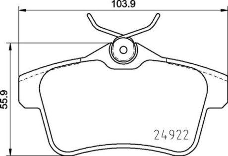 Гальмівні колодки диск.задні Citroen C4/DS4/DS5/Peugeot 308,3008,5008, RCZ 1.4HDi-2.0HDi 09- BREMBO P06 102