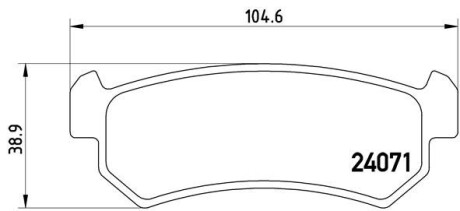 Гальмівні колодки, дискове гальмо (набір) BREMBO P10001