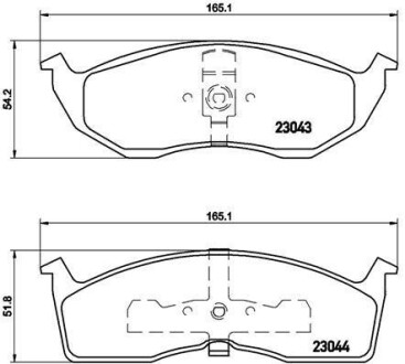 Гальмівні колодки, дискове гальмо (набір) BREMBO P11008