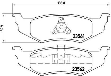 Гальмівні колодки, дискове гальмо (набір) BREMBO P11010 (фото 1)