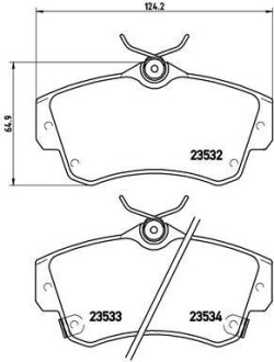 Гальмівні колодки, дискове гальмо (набір) BREMBO P11012