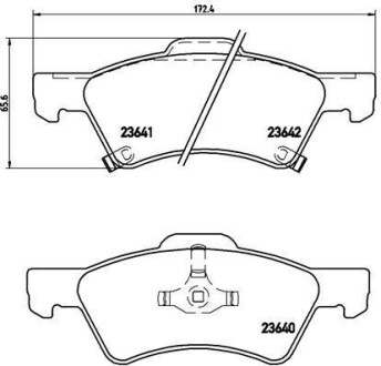 Гальмівні колодки, дискове гальмо (набір) BREMBO P11015