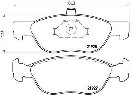 Гальмівні колодки, дискове гальмо (набір) BREMBO P23081