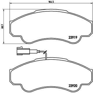 Гальмівні колодки, дискове гальмо (набір) BREMBO P23092