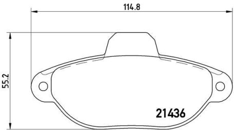 Гальмівні колодки, дискове гальмо (набір) BREMBO P23096