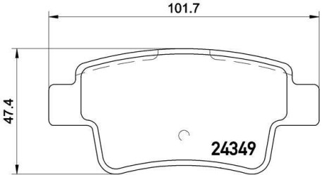 Гальмівні колодки, дискове гальмо (набір) BREMBO P23104