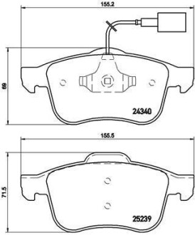 Керамічні гальмівні колодки BREMBO P23132