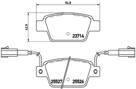 Колодки гальмівні BRAVO MULTIPLA DELTA BREMBO P23135 (фото 1)