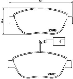 Гальмівні колодки дискові BREMBO P23 137X