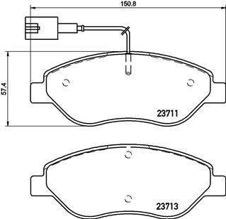 Гальмівні колодки дискові BREMBO P23 145