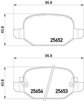 Гальмівні колодки дискові BREMBO P23 150 (фото 1)