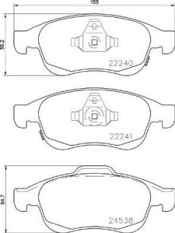 Гальмівні колодки (набір) BREMBO P23165 (фото 1)