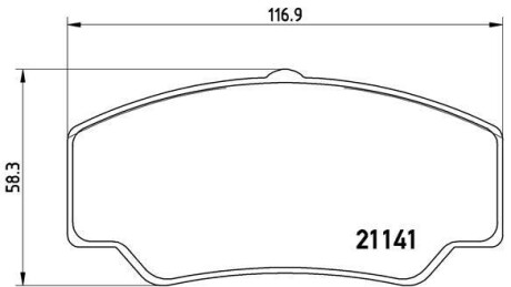 Гальмівні колодки, дискове гальмо (набір) BREMBO P24023