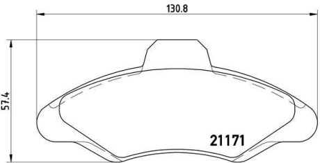 Гальмівні колодки, дискове гальмо (набір) BREMBO P24029