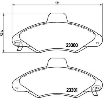 Гальмівні колодки, дискове гальмо (набір) BREMBO P24045