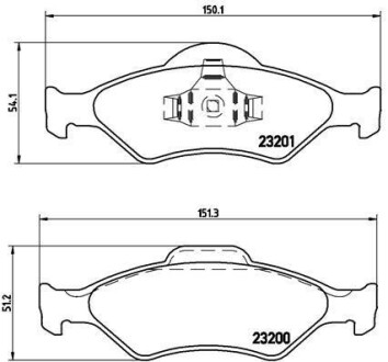 Гальмівні колодки, дискове гальмо (набір) BREMBO P24054