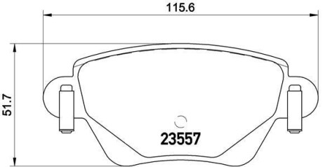 Гальмівні колодки, дискове гальмо (набір) BREMBO P24059