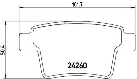 Гальмівні колодки, дискове гальмо (набір) BREMBO P24063