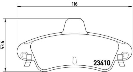 Гальмівні колодки, дискове гальмо (набір) BREMBO P24070