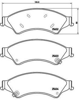 Колодки гальмівні RANGER 11-.. BREMBO P24153