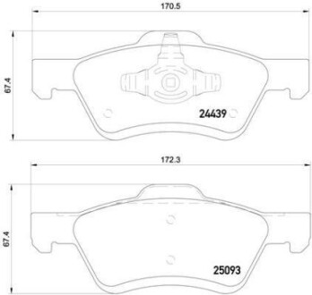 Колодки гальмівні MAVERICK ESCAPE TRUBUTE- BREMBO P24159