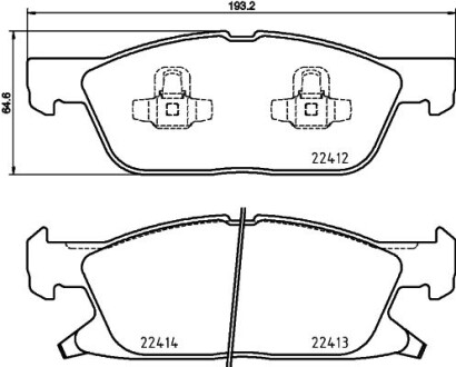 Гальмівні колодки (набір) BREMBO P24188 (фото 1)