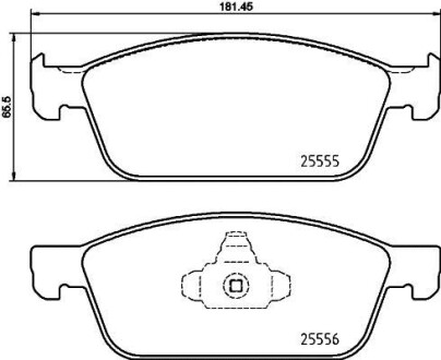 Гальмівні колодки (набір) BREMBO P24199