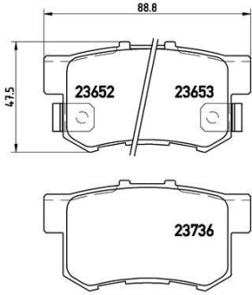 Гальмівні колодки, дискове гальмо (набір) BREMBO P28039