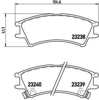 Гальмівні колодки, дискове гальмо (набір) BREMBO P30011