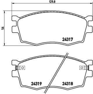 Колодка торм. диск. HYUNDAI ACCENT, KIA RIO II передн. BREMBO P 30 026