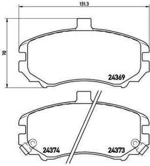 Гальмівні колодки, дискове гальмо (набір) BREMBO P30029