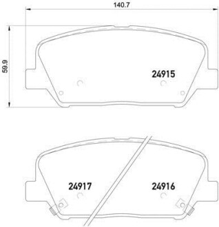 Гальмівні колодки дискові BREMBO P30065