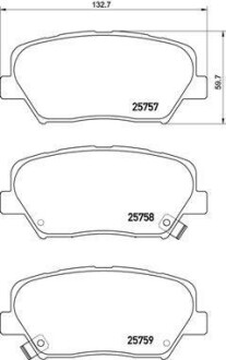 Колодки гальмівні CARENS 13-.. BREMBO P30070 (фото 1)