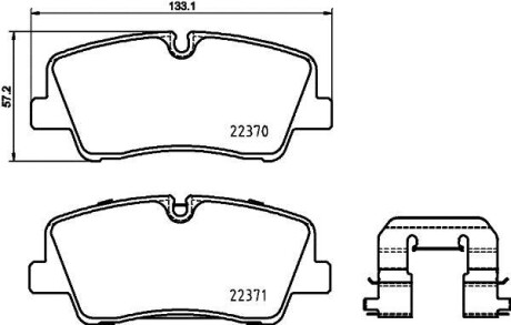 Гальмівні колодки (набір) BREMBO P30085