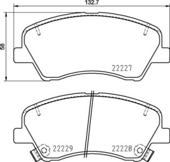 Гальмівні колодки дискові PRZOD BREMBO P30098 (фото 1)