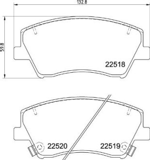 Комплект гальмівних колодок BREMBO P30107