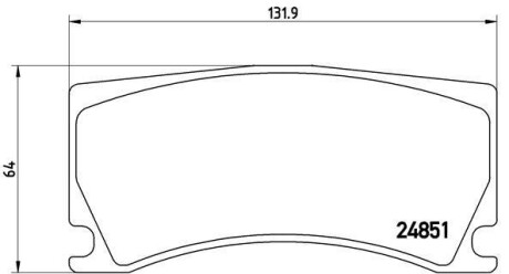 Гальмівні колодки, дискове гальмо (набір) BREMBO P36024