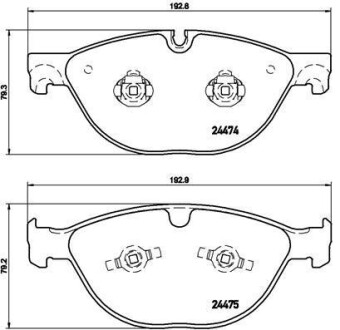 Колодки тормозные дисковые, к-кт. BREMBO P36 025