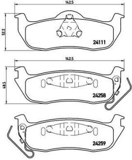 Гальмівні колодки, дискове гальмо (набір) BREMBO P37011