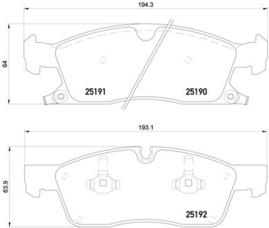 Колодка торм. диск. JEEP GRAND CHEROKEE 2011- 18 WHEELS передн. BREMBO P 37 017