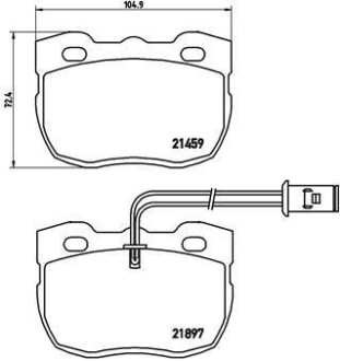 Гальмівні колодки, дискове гальмо (набір) BREMBO P44004