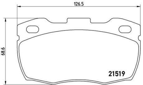 Гальмівні колодки, дискове гальмо (набір) BREMBO P44005 (фото 1)