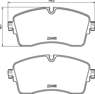 Комплект гальмівних колодок передній BREMBO P44028