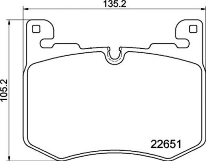 Комплект гальмівних колодок передній BREMBO P44030