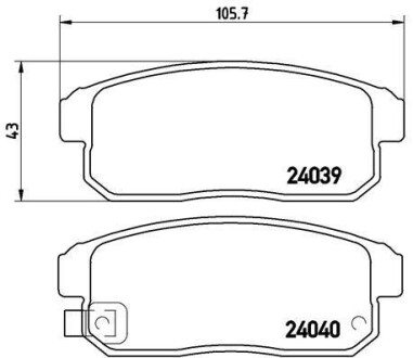 Гальмівні колодки, дискове гальмо (набір) BREMBO P49035