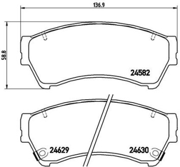 Колодка торм. диск. MAZDA 6 передн. BREMBO P 49 039